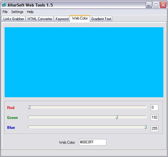 Altarsoft Web Tools screenshot